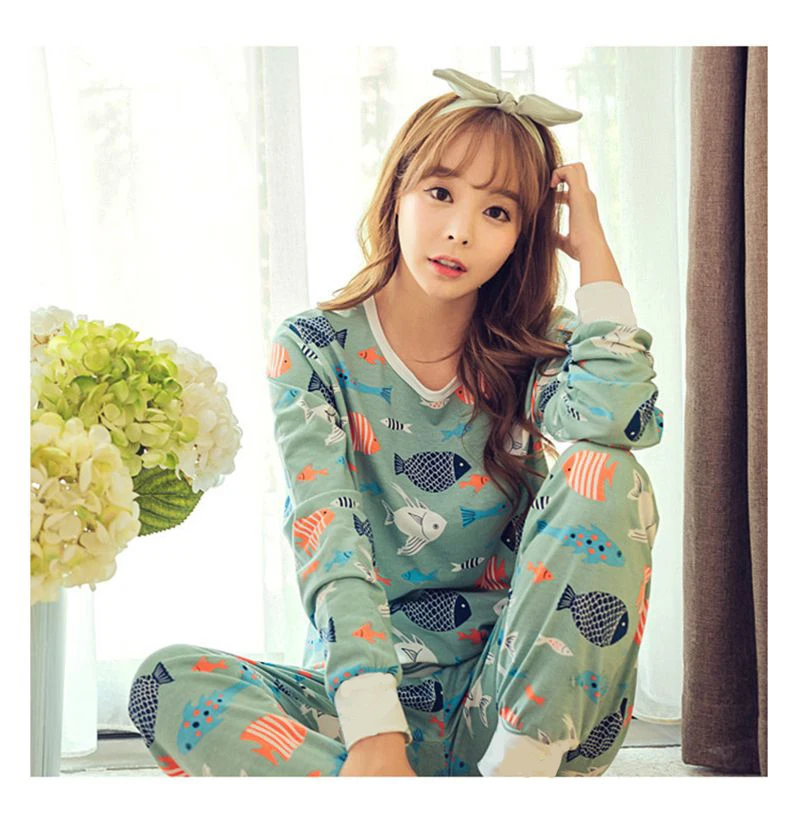 Пижама женская осенняя зимняя с длинным рукавом | Женская одежда