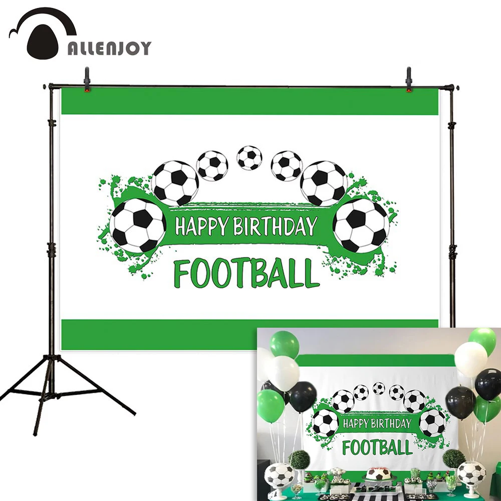 Allenjoy день рождения фотографии фон Футбол Спортивные Детские вечерние фотосессии