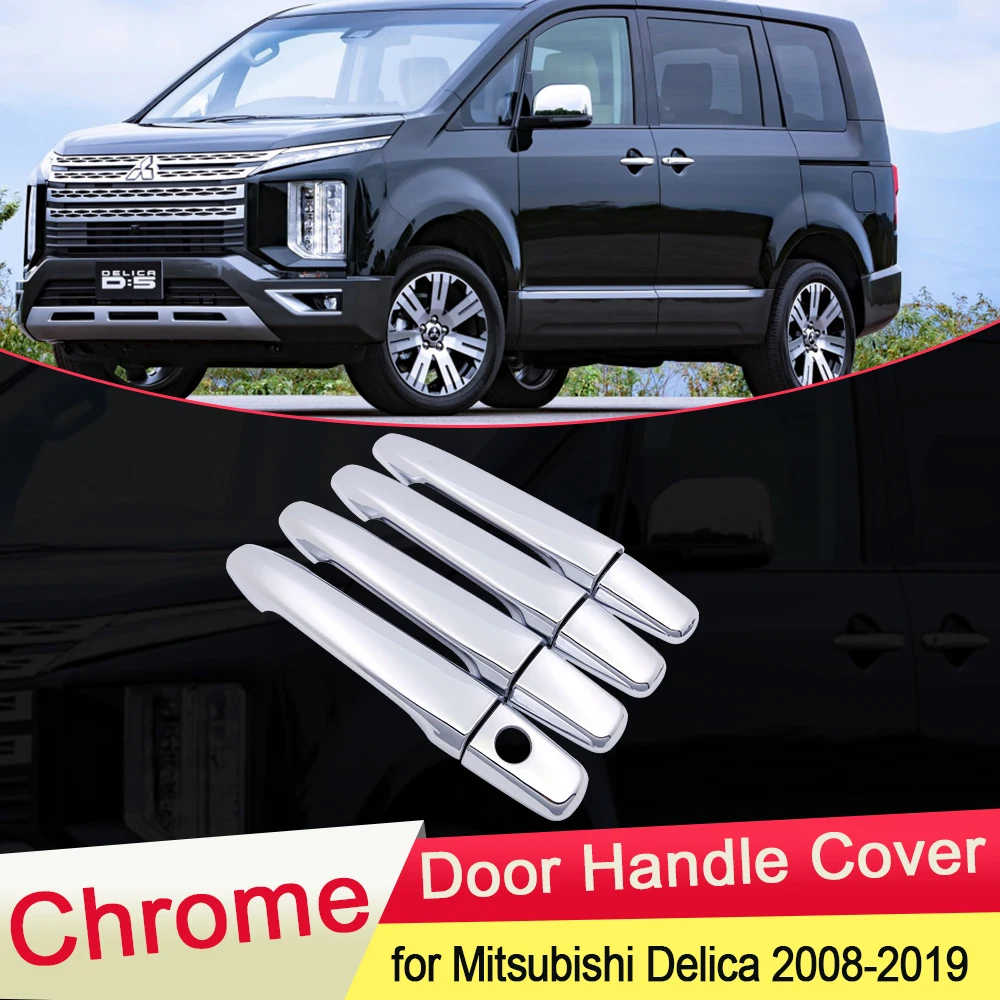 Для Mitsubishi Delica 2008 2009 2010 2011 2012 2013 2014 2015 2016 2017 2018 2019 хромированная Дверная ручка