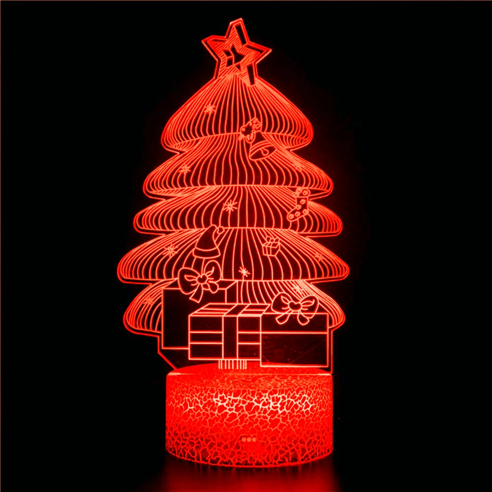 

New Year 2022 3D Night Light Statue Model Home Decoration Santa Claus Doll Children Gift Window Decoration Christmas LED Light