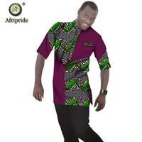 african shirts for men dashiki print ankara blouse short sleeve tribal tops pockets outwear afripride s1912008