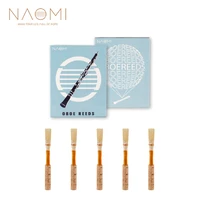 naomi 5pcs1pack oboe reeds medium strength handmade oboe reed w plastic storage box for wind instrument replacement parts