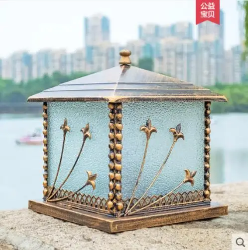 Уличная Водонепроницаемая Классическая европейская квадратная лампа-столб