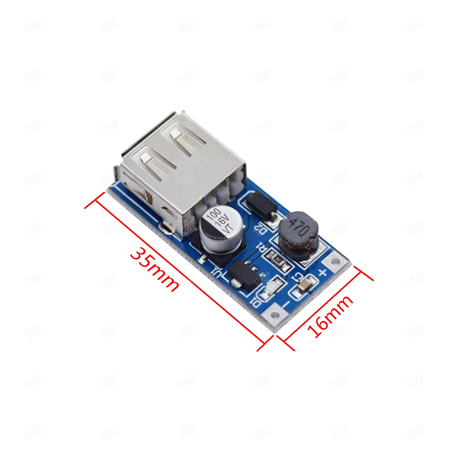 Шэньян DC-DC USB Выход зарядное устройство шаг вверх Мощность Boost модуль 0,9 V~ 5V 5V 600MA USB мобильного Мощность Boost плата синего цвета