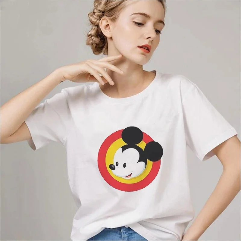 Оригинальная Женская футболка Disney с Микки Маусом мультяшная аниме нижняя