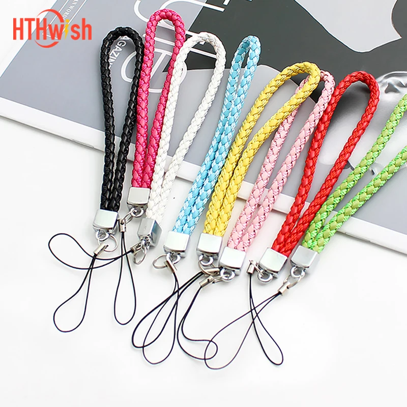 

Braided Short Phone Lanyard for Keys USB stick ID card Mobile Phone Strap 20 cm Universal 8 Colors Weave rope Non-slip Lanyards