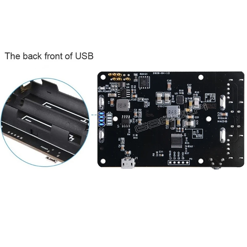 

For Raspberry Pi 4B/3B +/3B ,LED Coulomometer Lamp, 2 USB Ports,LED Indicator