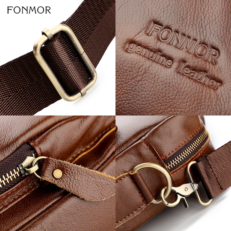 Мужской портфель из натуральной кожи Fonmor сумка мессенджер для ноутбука 15 6 дюйма