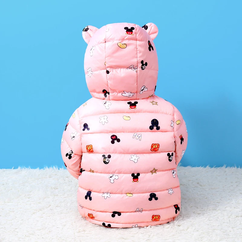 

Autumn Winter Baby Girls Jackets Cute Cartoon Hooded Zipper Fashion Boys Outerwear Christmas birthday Party Little Princess Coat