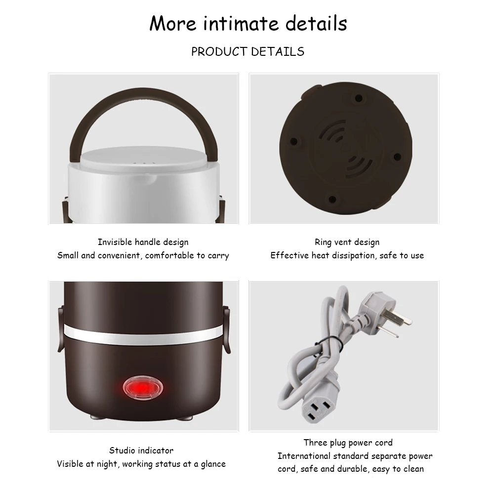 220V электрическая плита риса Плита Нержавеющая сталь 2/3 слоя пароход Портативный