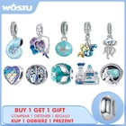 Браслет женский из серебра 100% пробы, с бусинами