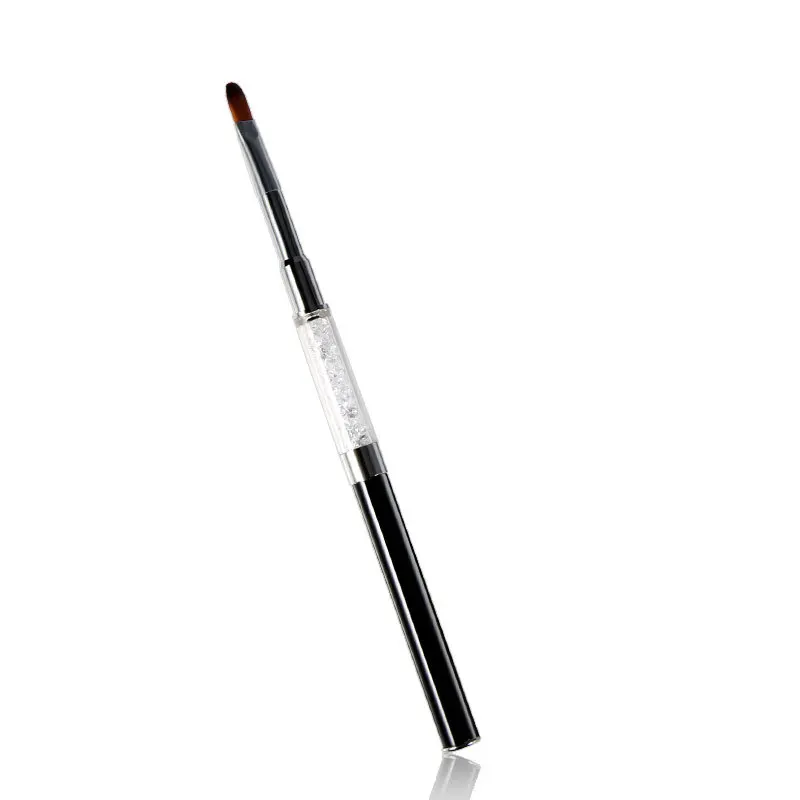 Поли Гель лак для ногтей кисть плоская УФ гель Инструмент нейлон волосы ногти