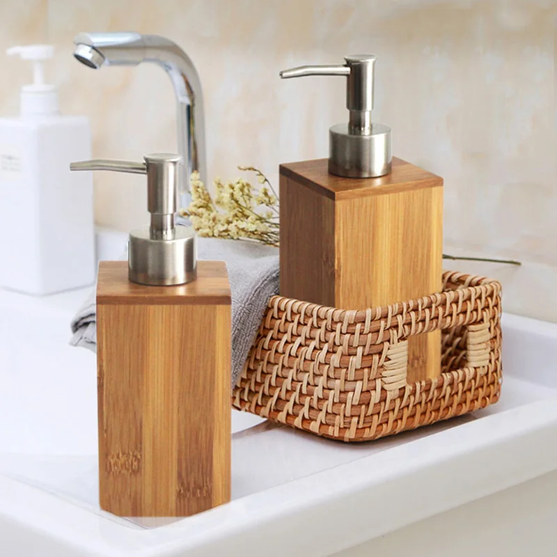 GOALONE 250 мл бамбуковое дерево мыло и дозатор для лосьона насос многоразового
