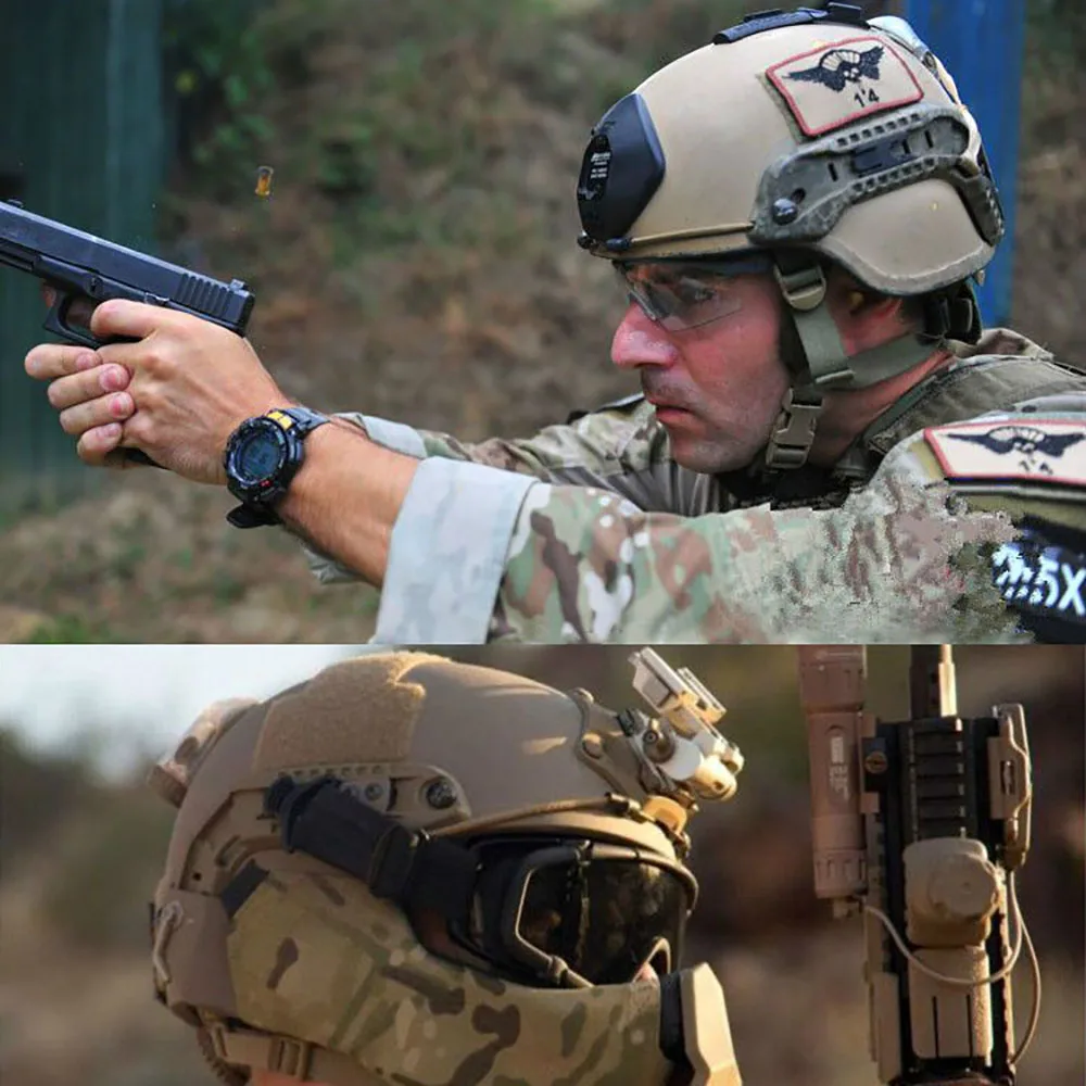 

Hunting Shooting Outdoor Sports Lightweight Tactical Fast Helmet,Adjustable ABS Helmet with Side Rails NVG Mount for Paintball