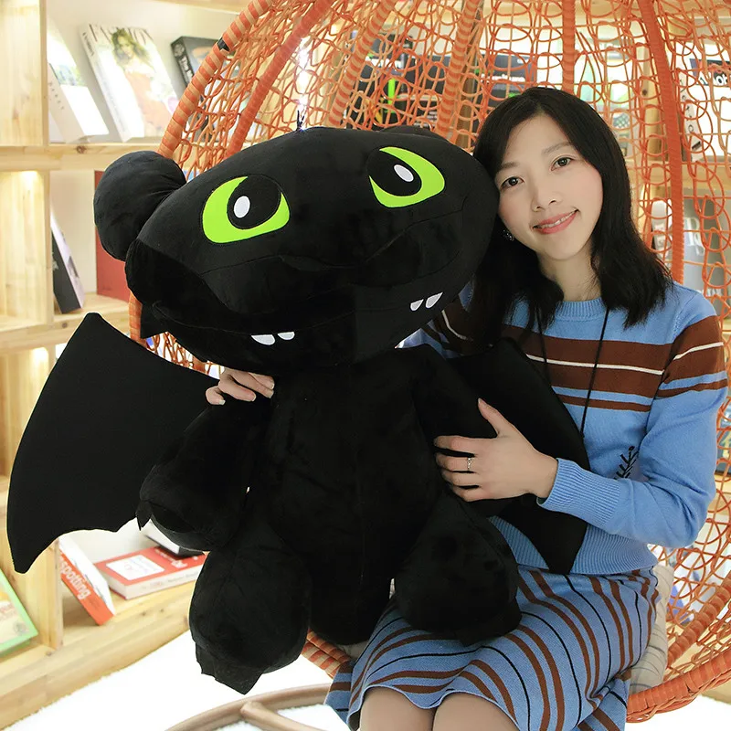 How To Train Your Dragon 3 Toothless Night Light Fury Toys Big Size Soft Stuffed Plush Doll Baby Kids Children Gifts | Игрушки и хобби