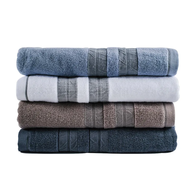 

100% Cotton Striped Bath Towel High Absorbent Beach Towels for Adults Soft Bathroom Towels