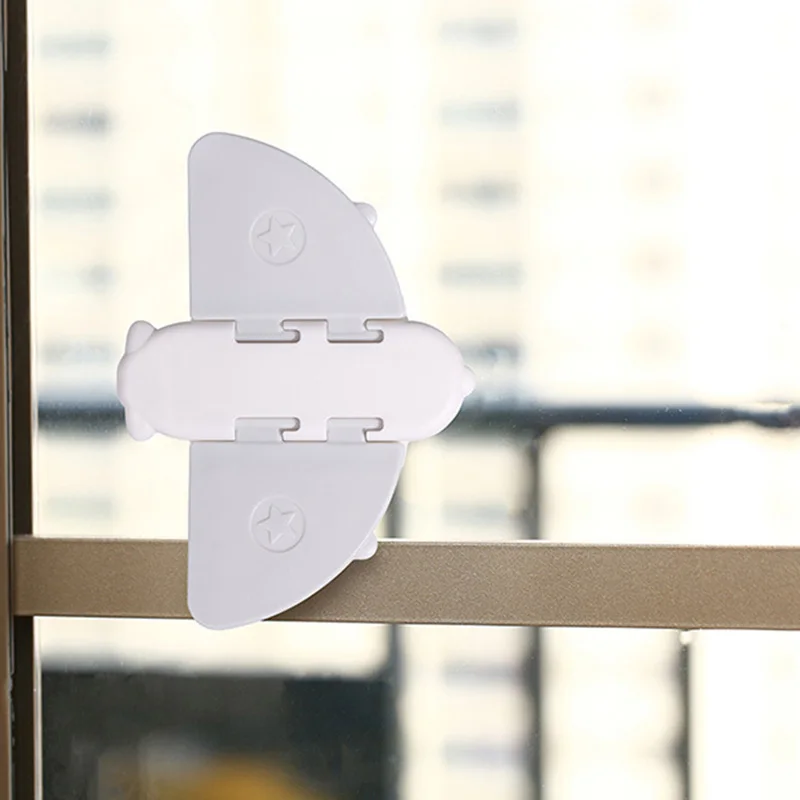 

4 Pack Window Locks, Sliding Window Lock Child Security Adhesive, for Baby Proof Doors, Closets, Patio