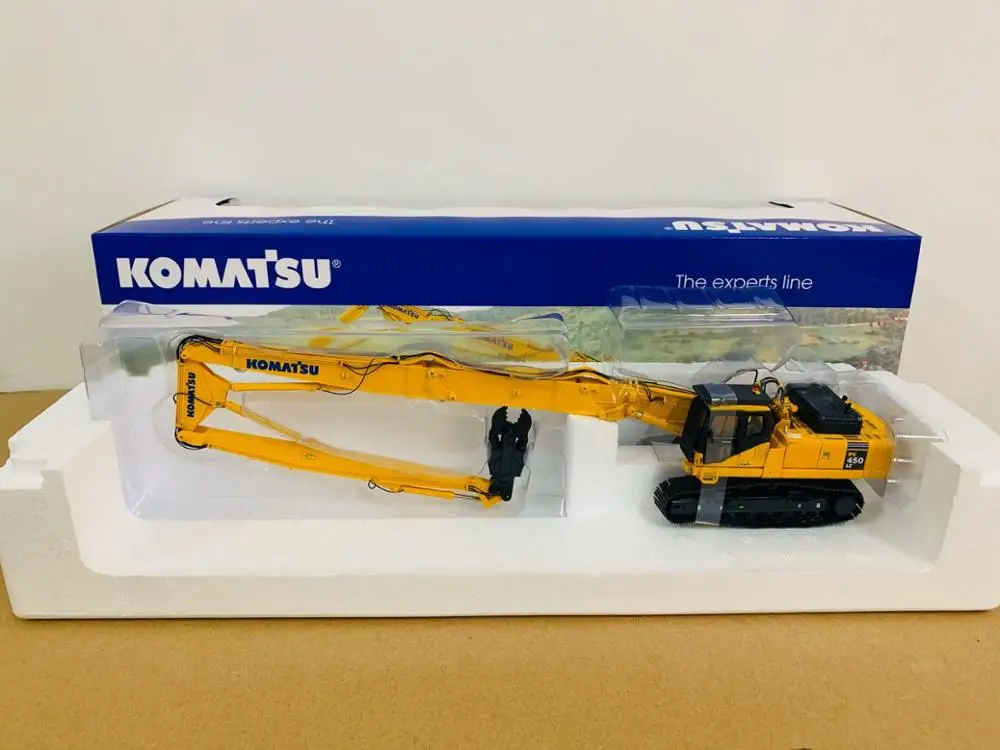 

Komatsu PC450LC Dismantling Long Boom 1/50 Scale DieCast Metal Model New Original Box UH8011