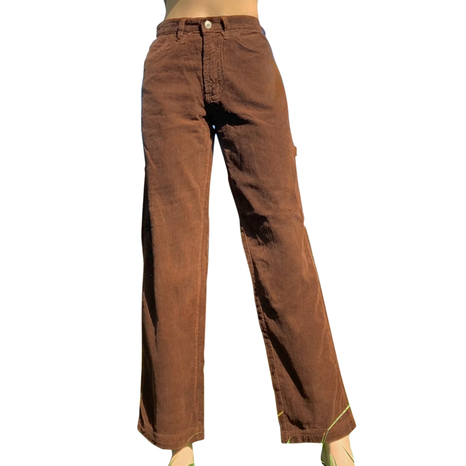 

2021 Women Fashion High Waist Solid Color Pants Ladies Stylish Pants for Shopping Daily Wear