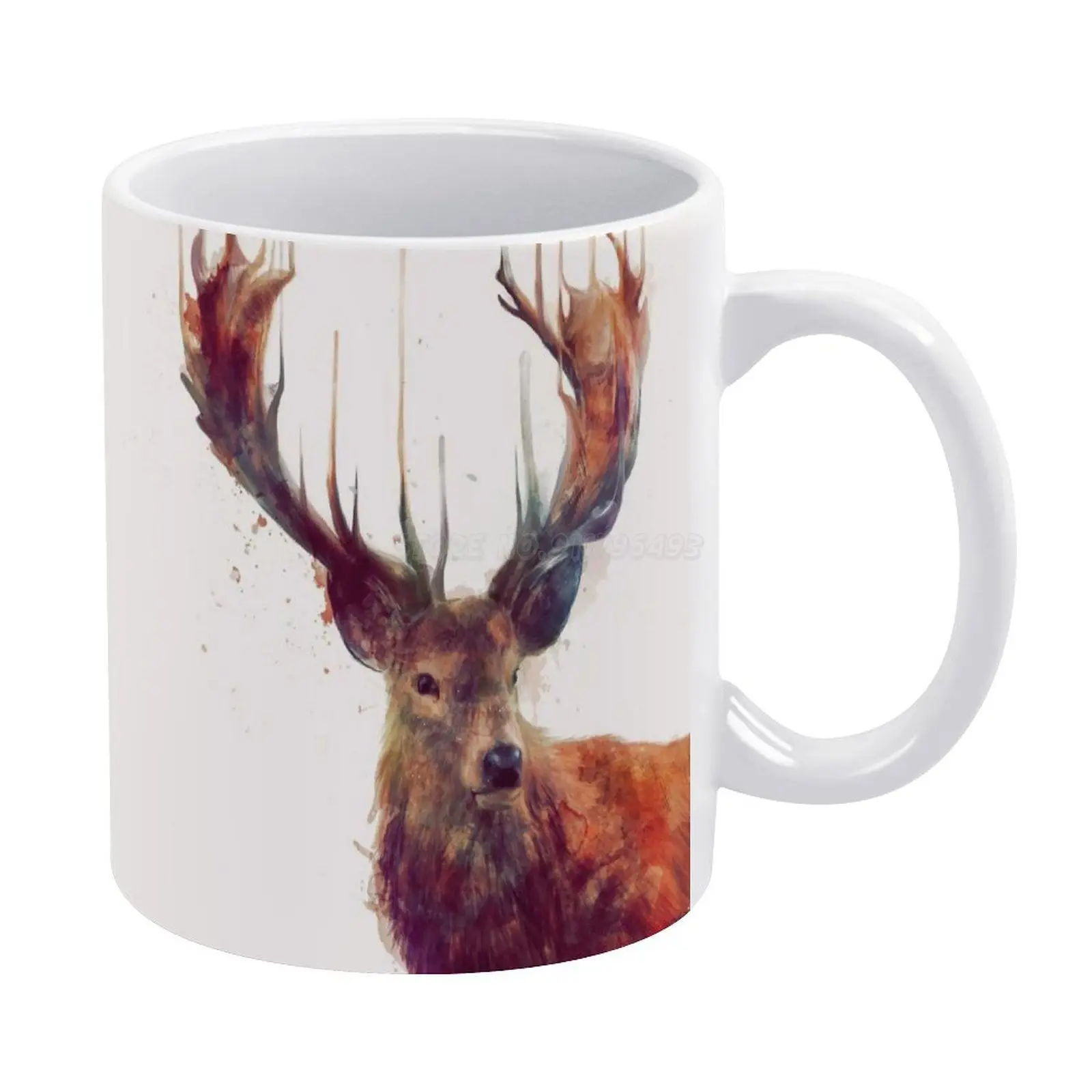 Чашка забавная с принтом в виде оленя подарок на заказ персональная кофейная