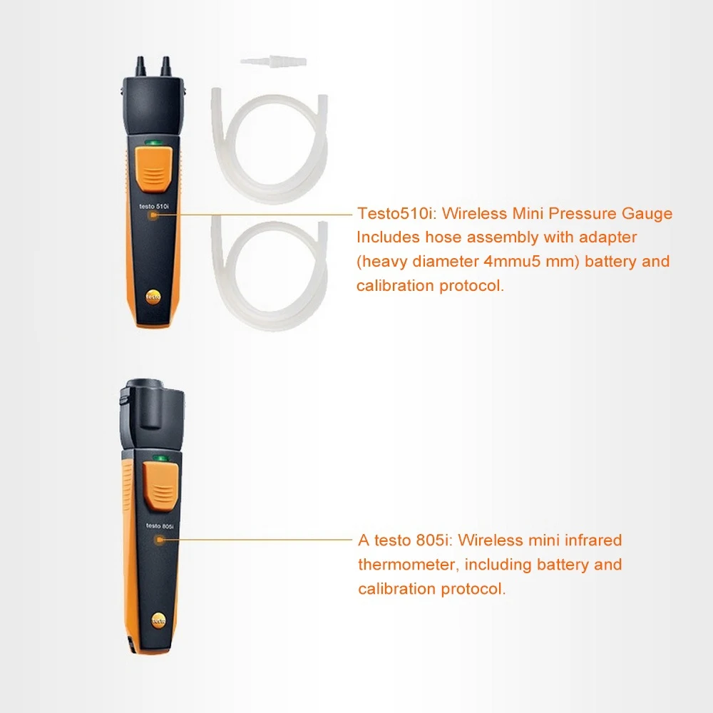Манометр Testo Electronic Wireless Smart 0563 0003 0004 комплект для ремонта кондиционера воздуха