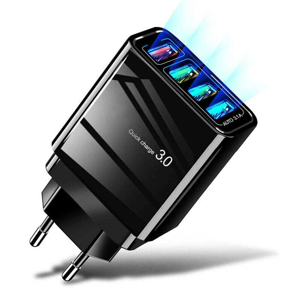QC3.0 Быстрая быстрая зарядка 4 USB порта концентратор настенные зарядные устройства