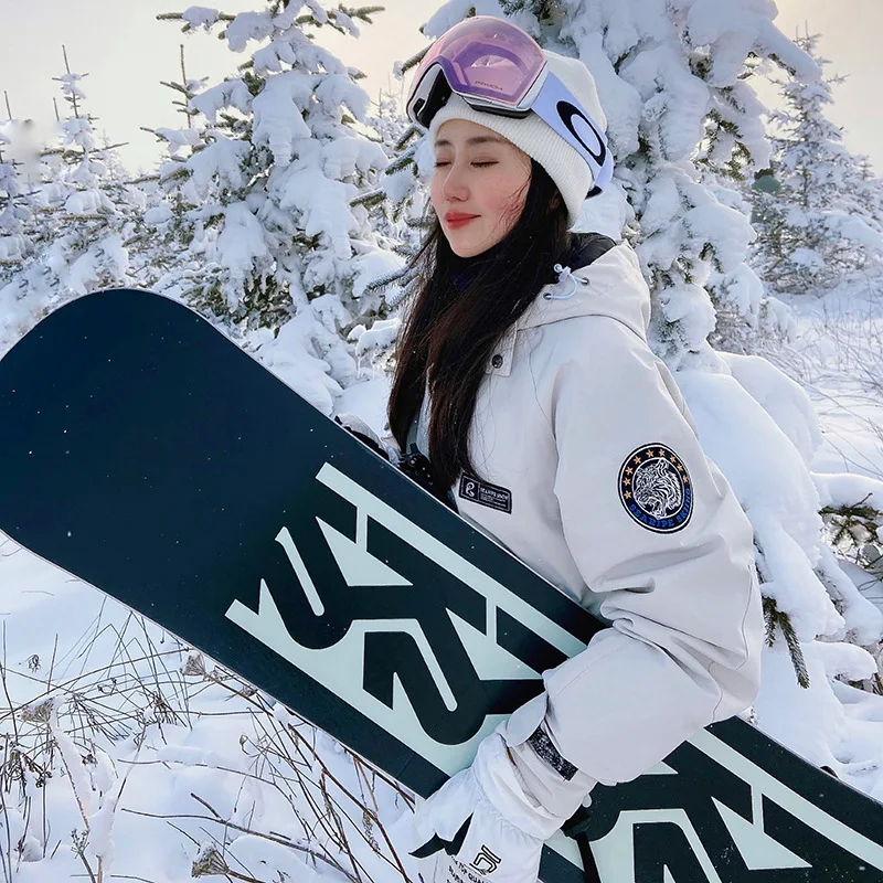 Зимняя женская и Мужская одежда для катания на лыжах сноуборде модные спортивные
