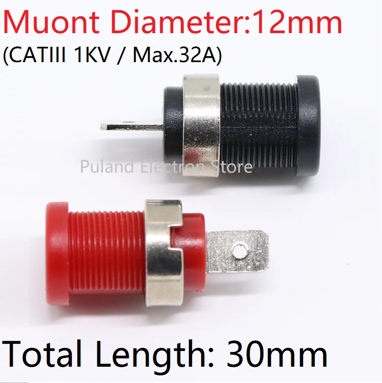 

5pcs 4mm Wire Binding Post Banana Socket Plugs Head Panel Mount Adapter Insulated Safety Nut Jack Wire Connector Terminal Splice