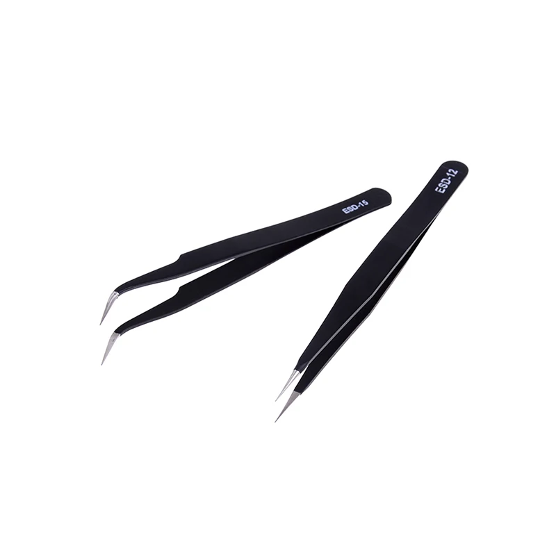 

2Pcs Stainless Steel Tweezers Cake Mold Sugarcraft Tool For Kicthen Bakeware Decoration Anti-static Elbow And Straight wholesale