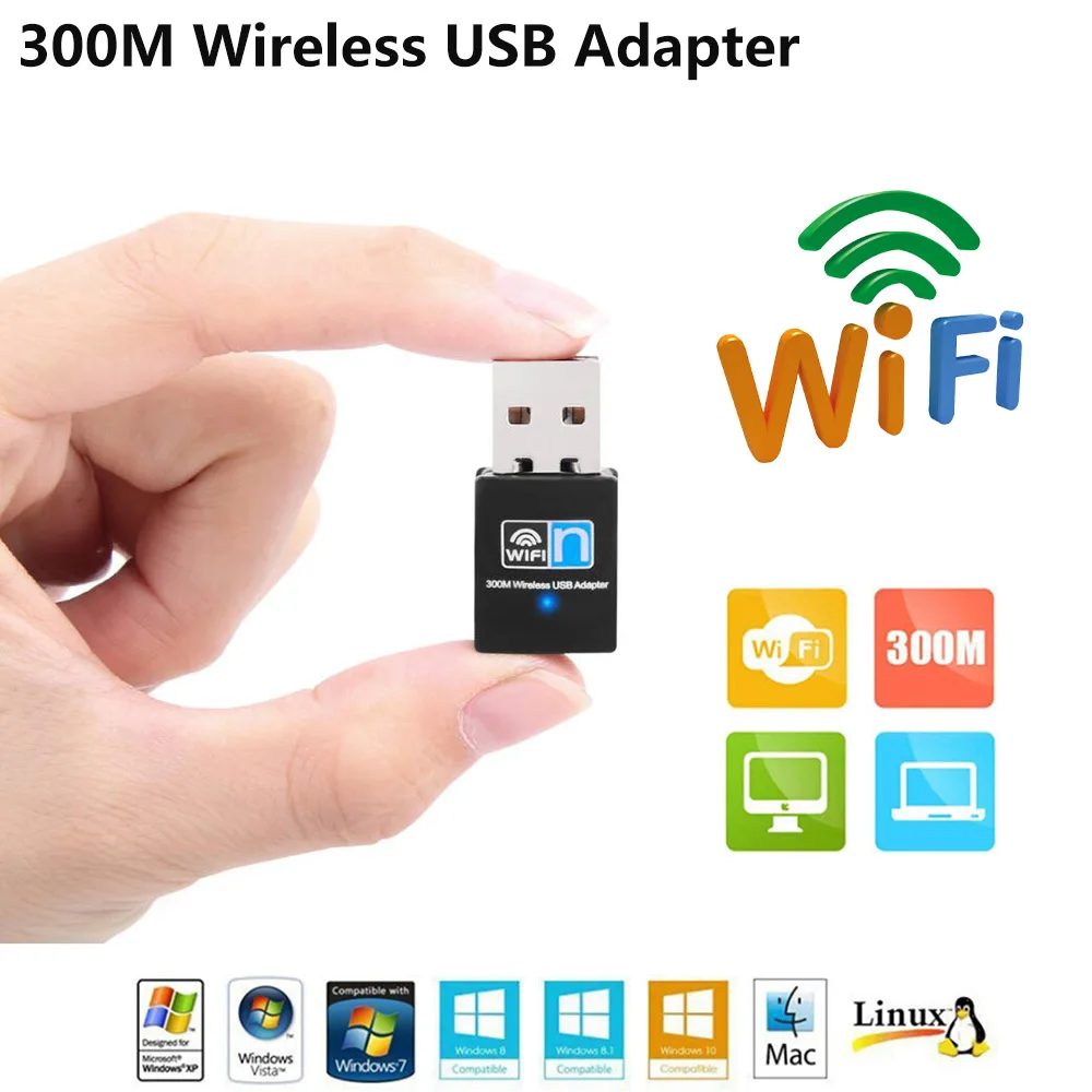 WiFi адаптер беспроводная сетевая карта wifi dongle 802 11 n/g/b Wifi LAN RTL8192 Mini USB 300M|Сетевые