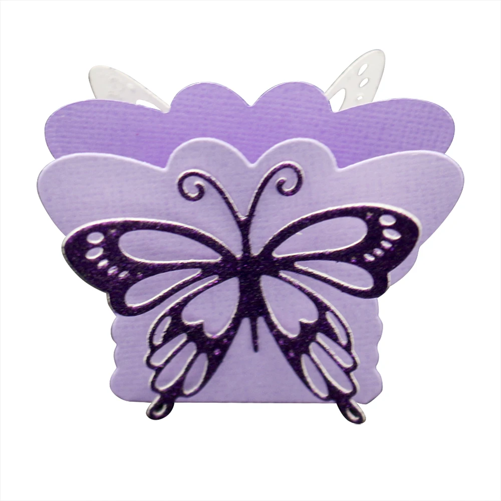 Металлические Вырубные штампы для скрапбукинга в подарочной коробке с бабочкой