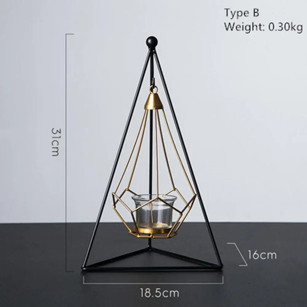 Простой Современный Железный подсвечник в скандинавском стиле гостиной дома