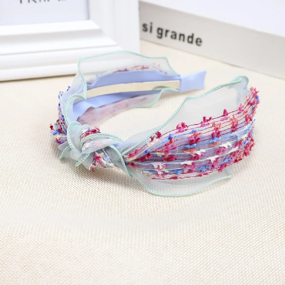 

2Pcs Fashion Women Hairband Elegant Ladies Knotted Lace Flower Headband Sweet Girls Hair Hoop Hair Bands Accessories Headdress