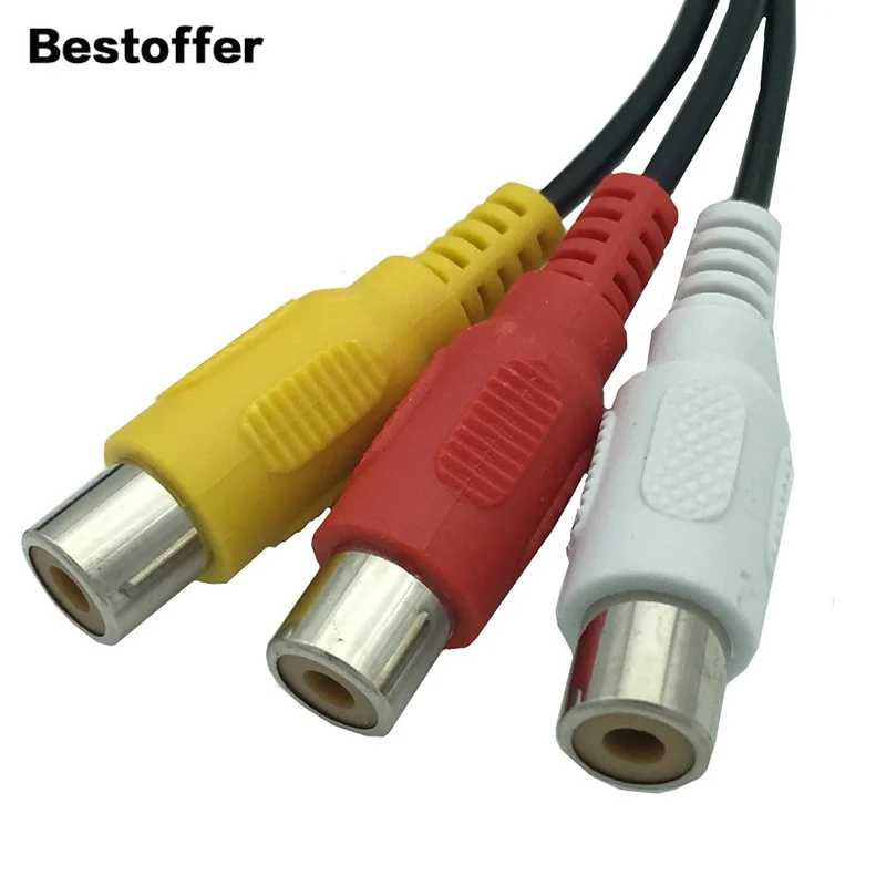 1 5 метра USB 2 0 A до 3 RCA Phono AV гнездовой разъем кабель Ведущий ПК ТВ AUX аудио видео