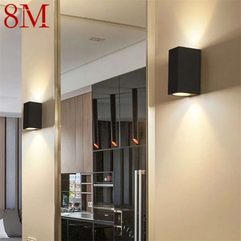 

8M Modern Outdoor Sconce Aluminum LED Patio Wall Light Waterproof Creative Decorative For Bedroom Living Room Stairway