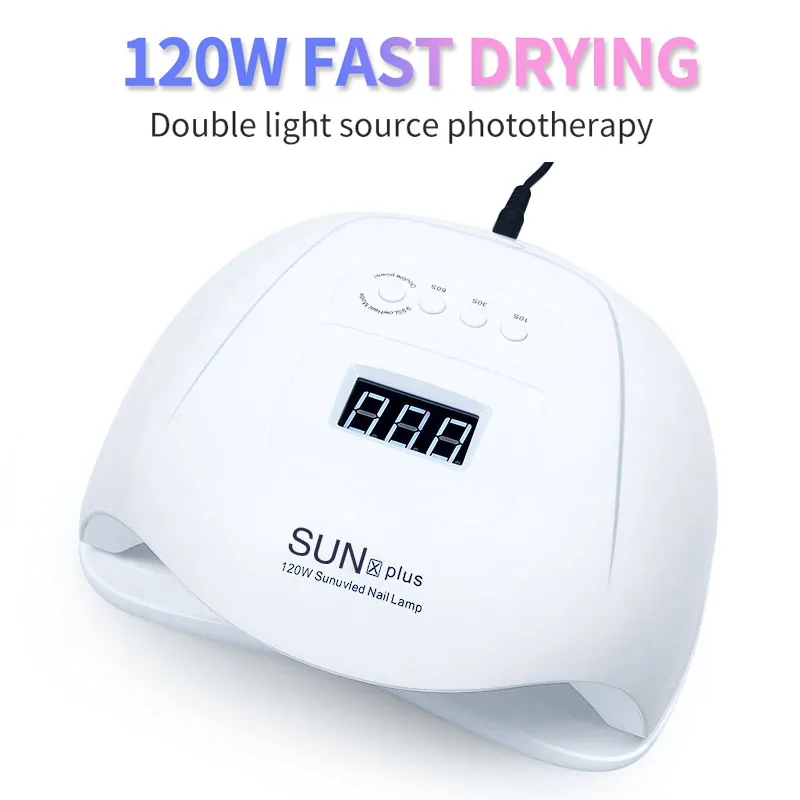 Светодиодная УФ лампа для сушки ногтей 120 Вт 36 шт. двойной светодиодный