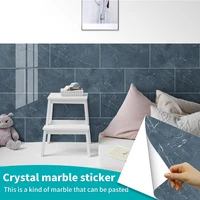 4pcs 3d marble tile wall sticker living room bedroom wall decals waterproof and moisture proof self adhesive stickers