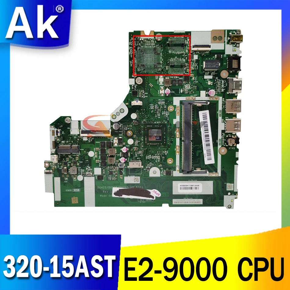 

For Lenovo Ideapad 320-15AST Laptop Motherboard 80XV CPU E2-9000(AMD) DG425/DG525/DG725 NM-B321 FRU 5B20P19438 100%Test Ok