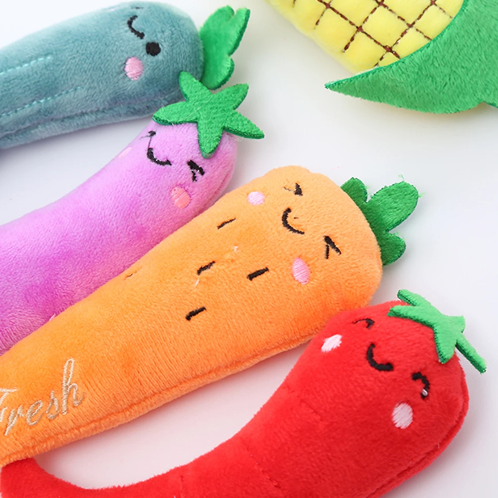 

Plush Cat Mint Toy Teeth Grinding Funny Interactive Stuffed Vegetable Soft Kitten Chewing Molar Bite Claws Thumb Corn Catnip Toy