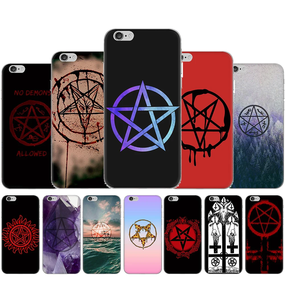 Жесткий чехол для телефона Satanic Pentagram iPhone 5 5S SE 5C 6 6s 7 8 Plus X XR XS Max 11 Pro Max|Бамперы| |