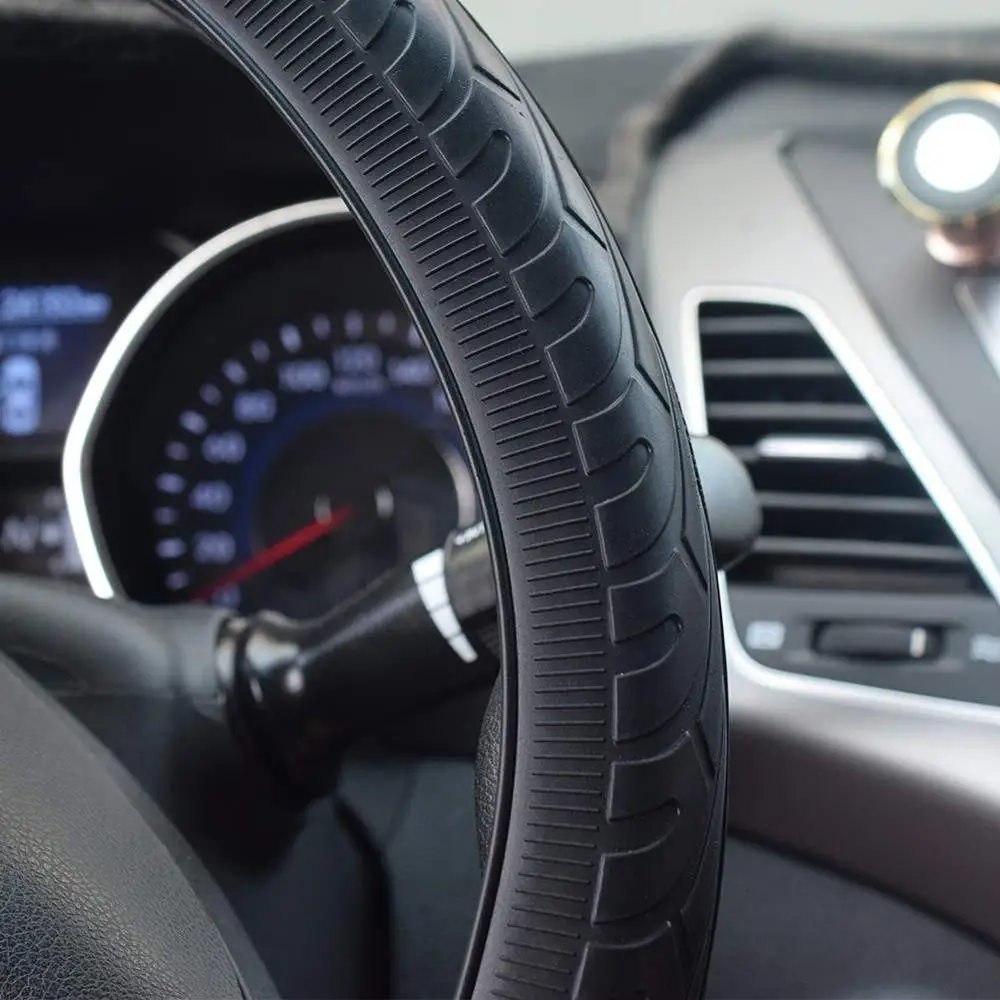 Новое поступление автомобильный силиконовый чехол на руль 38 39 40 см универсальный