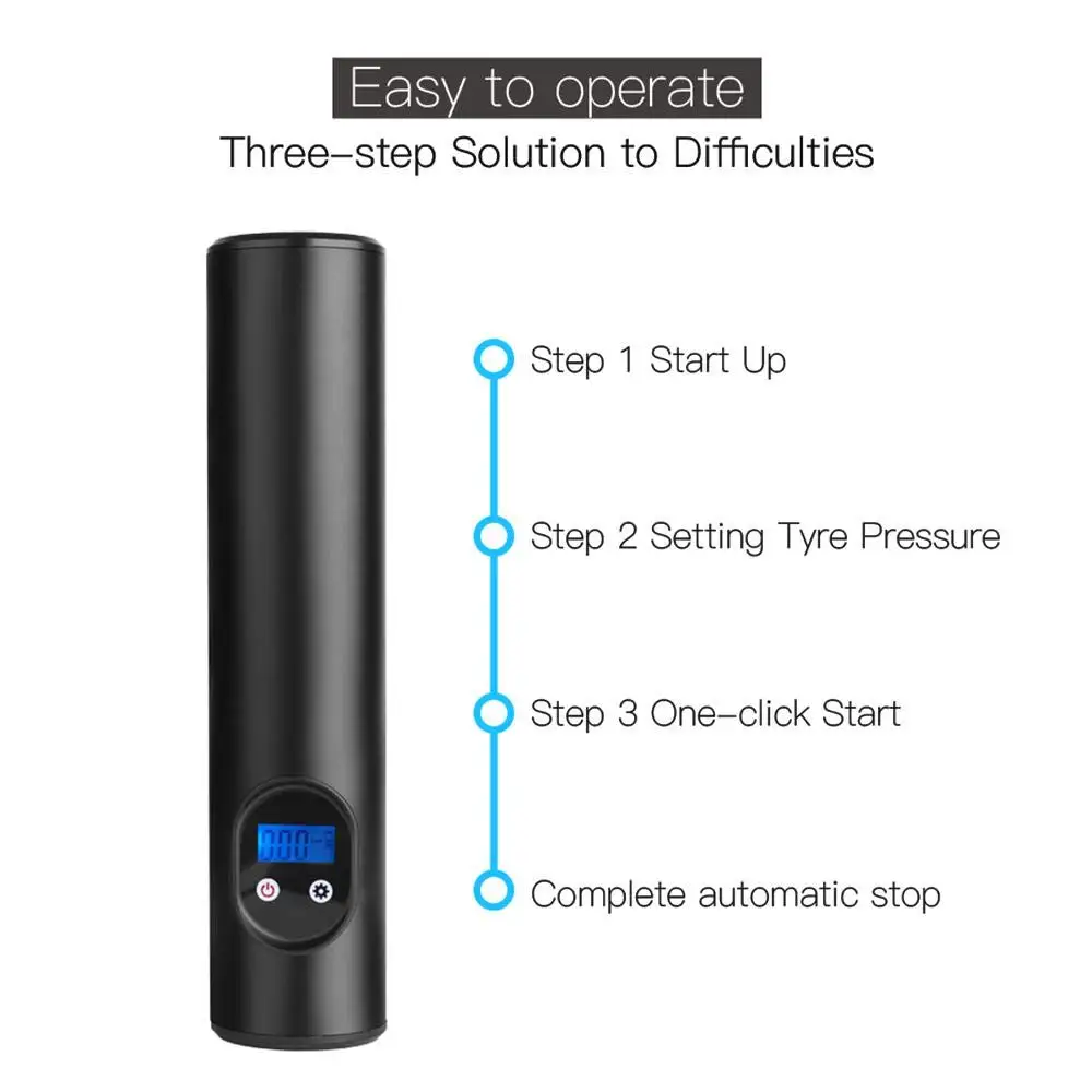 en Ucuz Taşınabilir Hava Kompresörü, Mini Hava şişirme El Lastik Pompası 2000mAh Dijital LCD Led ışık 12V AC DC Araba Bisiklet Için RV