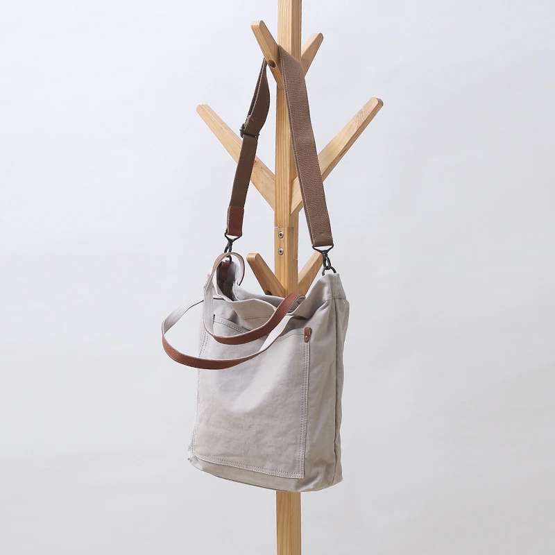 YFZ Women Canvas Bag ,High Quality Cotton Girl's Crossbody Bags  with Premium Top Leather Handle and Large Capacity