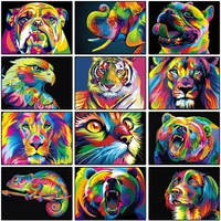 childrens gifts 5d diamond painting full drill square colorful animal diamond embroidery icons wall paintings picture diamonds