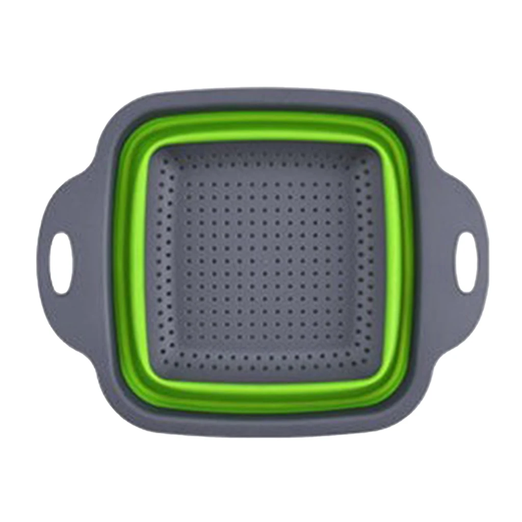 

Collapsible Silicone Colander Sink Bin Foldable Kitchen Strainer Basket