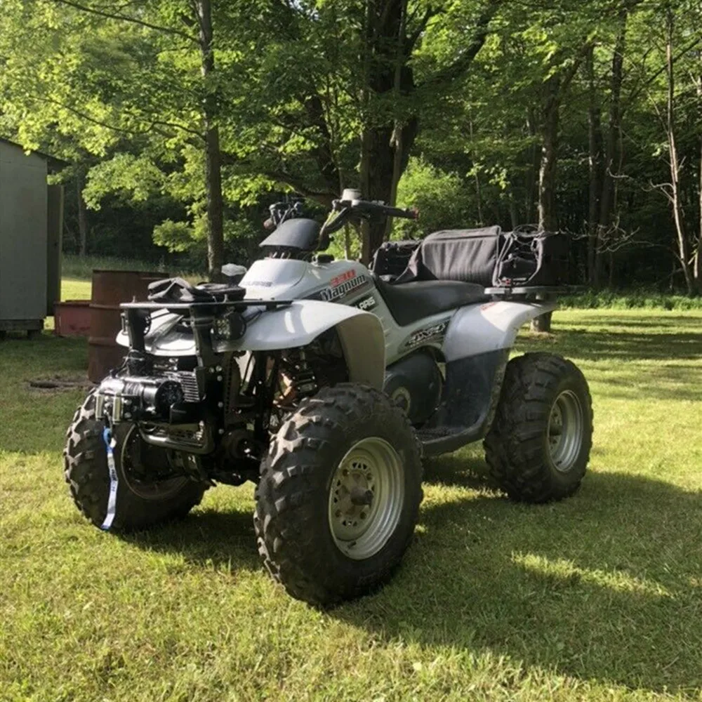 Черная задняя стойка сумка посылка поддержка хранения пакет назад ATV для Yamaha Big Bear 400 для Polaris 300 для Can-Am Outlander 400