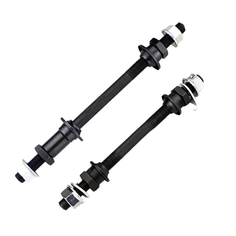 

1 Pair Bicycle Wheel Hub Axle Front Rear Steel Solid Spindle Shaft Vintage BMX for MTB Road Skewer 150mm 180mm