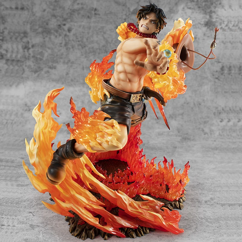 

23cm Japan Anime One Piece Portgas D Ace Action Figure POP PVC 15th Anniversary Collection Model Dolls Toys for Boys Gifts