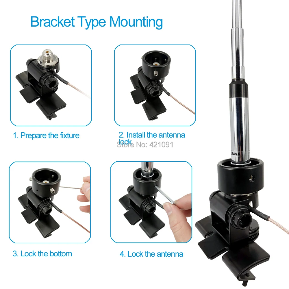 High Qualified Car Antenna Locking Mount Anti-theft Device Buckle Ring Lock Antenna and Bracket Base HH-ALM01