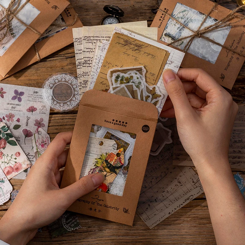 

63 шт. винтажная кружевная бирка посылка шанный материал, упаковка «сделай сам», скрапбукинг, нежелательный журнал, база, коллаж, подарочная ...